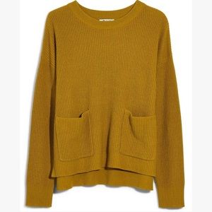 Madewell Patch Front Pocket Pullover Sweater Gold
